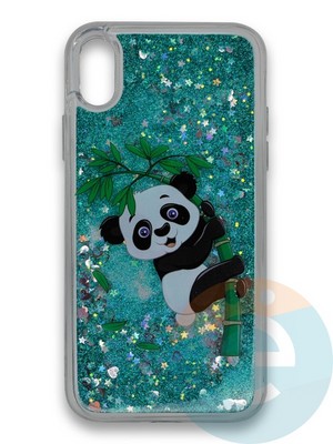 Накладка силиконовая переливашка на Apple Iphone XR Панда - фото 39700