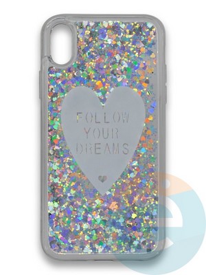 Накладка силиконовая переливашка на Apple Iphone XR Dreams - фото 39702