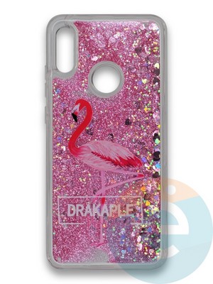 Накладка силиконовая переливашка на Huawei Honor Y6 2019/Honor 8A Фламинго - фото 39739