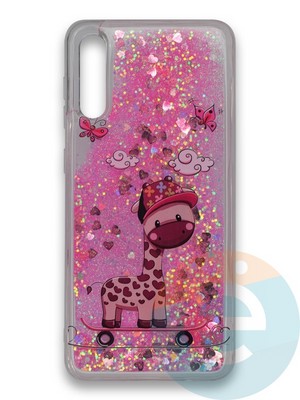 Накладка силиконовая переливашка на Samsung Galaxy A50/A30s Жирафик - фото 39793