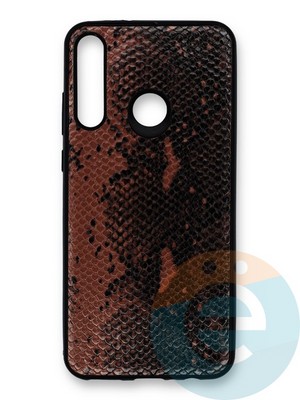 Накладка силиконовая Pitone для Huawei Y6P коричневая - фото 40043