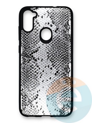 Накладка силиконовая Pitone для Samsung Galaxy A11 серебристая - фото 40050