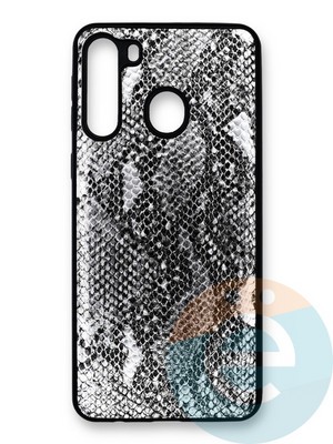 Накладка силиконовая Pitone для Samsung Galaxy A21 серебристая - фото 40052