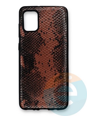 Накладка силиконовая Pitone для Samsung Galaxy A31 коричневая - фото 40055