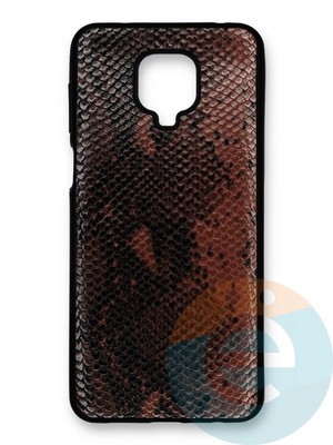 Накладка силиконовая Pitone для Xiaomi Redmi Note 9S/9 Pro коричневая - фото 40077