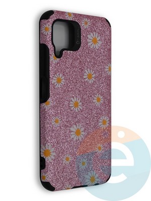 Накладка силиконовая с ромашками для Huawei Nova 6SE/P 40 Lite/Nova 7i розовая - фото 40201