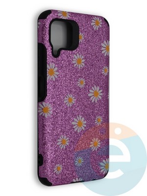 Накладка силиконовая с ромашками для Huawei Nova 6SE/P 40 Lite/Nova 7i фиолетовая - фото 40203