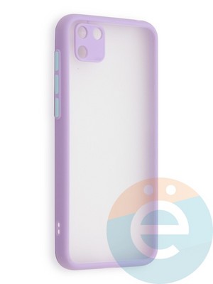 Накладка пластиковая с силиконовой окантовкой с защищенной камерой для Huawei Y5P/Honor 9S сиреневая - фото 40540