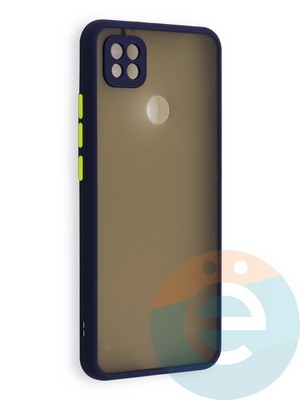 Накладка пластиковая с силиконовой окантовкой с защищенной камерой для Xiaomi Redmi 9C/10A синяя - фото 40590