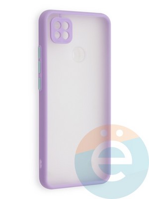 Накладка пластиковая с силиконовой окантовкой с защищенной камерой для Xiaomi Redmi 9C/10A сиреневая - фото 40591