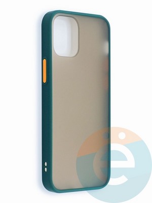 Накладка пластиковая с силиконовой окантовкой для iPhone 12 5.4 зеленая - фото 40634