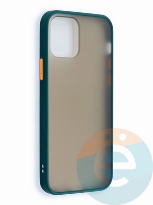 Накладка пластиковая с силиконовой окантовкой для iPhone 13 Pro зелёная - фото 46089