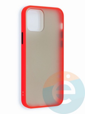 Накладка пластиковая с силиконовой окантовкой для iPhone 13 красная - фото 46096