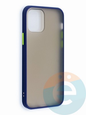 Накладка пластиковая с силиконовой окантовкой для iPhone 13 Pro синяя - фото 46091