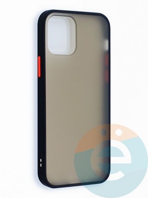 Накладка пластиковая с силиконовой окантовкой для iPhone 13 Pro черная - фото 46094