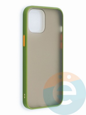 Накладка пластиковая с силиконовой окантовкой для iPhone 12 6.7 хаки - фото 40650