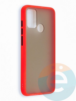 Накладка пластиковая с силиконовой окантовкой для Huawei Honor 9A красная - фото 40653