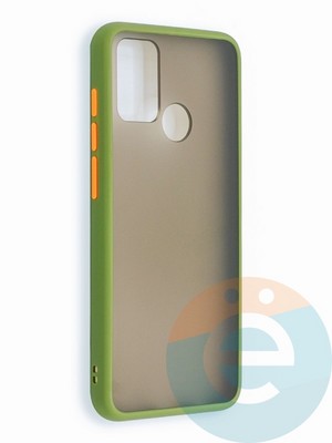 Накладка пластиковая с силиконовой окантовкой для Huawei Honor 9A хаки - фото 40655