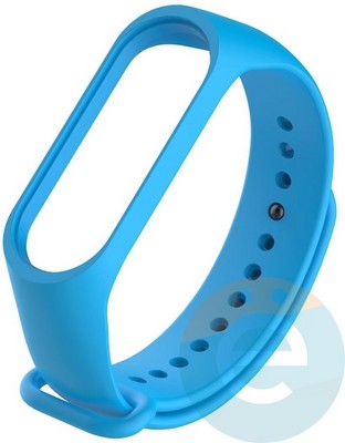 Силиконовый ремешок для Xiaomi Mi band 5/6 синий - фото 40732