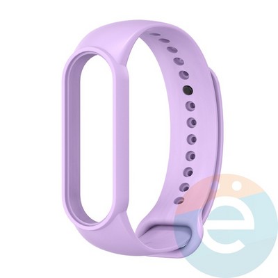 Силиконовый ремешок для Xiaomi Mi band 5/6 сиреневый - фото 40733