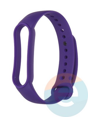 Силиконовый ремешок для Xiaomi Mi band 5/6 фиолетовый - фото 40736