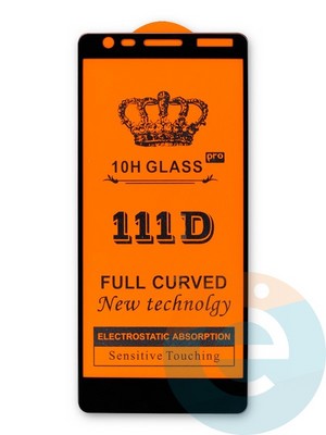 Защитное стекло 9D с полной проклейкой на Nokia 3.1 черное - фото 40754