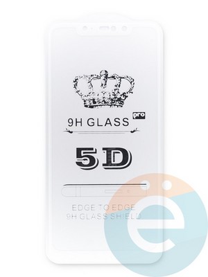 Защитное стекло 9D с полной проклейкой на Xiaomi Redmi Note 6 Pro белое - фото 40756