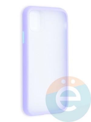 Накладка пластиковая с силиконовой окантовкой для iPhone 13 Pro сиреневая - фото 46092