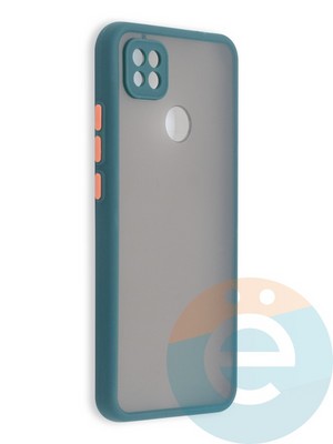 Накладка пластиковая с силиконовой окантовкой с защищенной камерой для Xiaomi Redmi 9C/10A зеленая - фото 41468