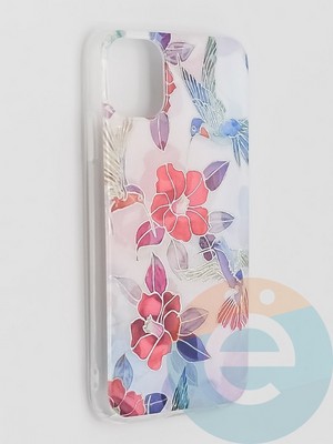 Накладка комбинированная Flowers с силиконовой окантовкой для Apple iPhone 11 вид10 - фото 41549