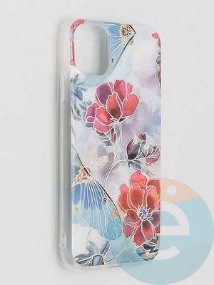 Накладка комбинированная Flowers с силиконовой окантовкой для Apple iPhone 11 вид3 - фото 41551