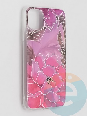 Накладка комбинированная Flowers с силиконовой окантовкой для Apple iPhone 11 вид5 - фото 41553