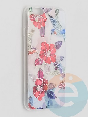Накладка комбинированная Flowers с силиконовой окантовкой для Apple iPhone 6/6s вид10 - фото 41559