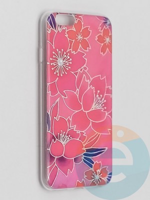 Накладка комбинированная Flowers с силиконовой окантовкой для Apple iPhone 6/6s вид2 - фото 41560