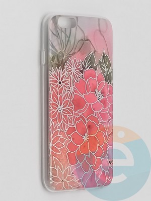 Накладка комбинированная Flowers с силиконовой окантовкой для Apple iPhone 6/6s вид4 - фото 41562