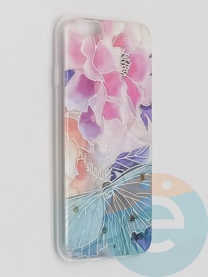 Накладка комбинированная Flowers с силиконовой окантовкой для Apple iPhone 6/6s вид7 - фото 41565