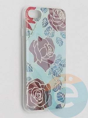Накладка комбинированная Flowers с силиконовой окантовкой для Apple iPhone 7/8/SE2 вид6 - фото 41574