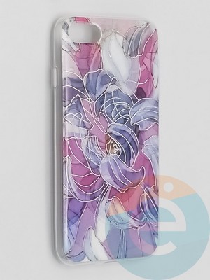 Накладка комбинированная Flowers с силиконовой окантовкой для Apple iPhone 7/8/SE2 вид9 - фото 41577