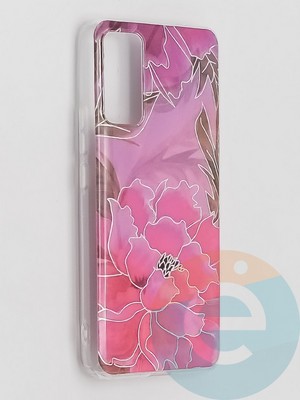 Накладка комбинированная Flowers с силиконовой окантовкой для Huawei Honor 30 вид5 - фото 41593