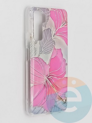 Накладка комбинированная Flowers с силиконовой окантовкой для Huawei Honor 30S вид1 - фото 41598