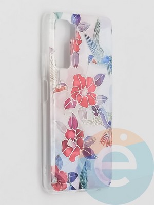 Накладка комбинированная Flowers с силиконовой окантовкой для Huawei Honor 30S вид10 - фото 41599