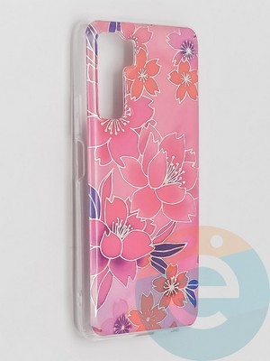 Накладка комбинированная Flowers с силиконовой окантовкой для Huawei Honor 30S вид2 - фото 41600