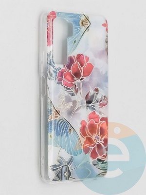 Накладка комбинированная Flowers с силиконовой окантовкой для Huawei Honor 30S вид3 - фото 41601