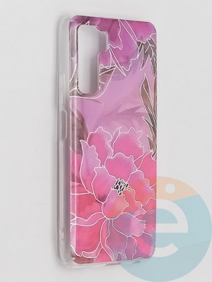 Накладка комбинированная Flowers с силиконовой окантовкой для Huawei Honor 30S вид5 - фото 41603