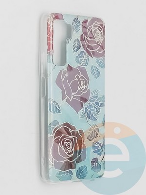 Накладка комбинированная Flowers с силиконовой окантовкой для Huawei Honor 30S вид6 - фото 41604