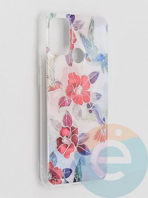 Накладка комбинированная Flowers с силиконовой окантовкой для Huawei Honor 9A вид10 - фото 41609