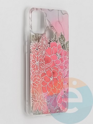 Накладка комбинированная Flowers с силиконовой окантовкой для Huawei Honor 9A вид4 - фото 41612