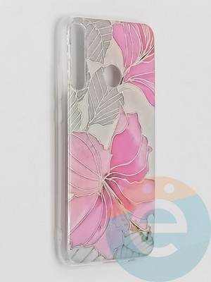 Накладка комбинированная Flowers с силиконовой окантовкой для Huawei Honor 9C вид1 - фото 41618