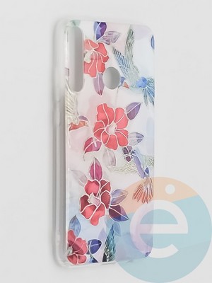 Накладка комбинированная Flowers с силиконовой окантовкой для Huawei Honor 9C вид10 - фото 41619