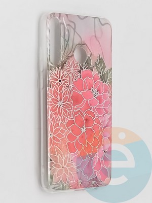 Накладка комбинированная Flowers с силиконовой окантовкой для Huawei Honor 9C вид4 - фото 41622